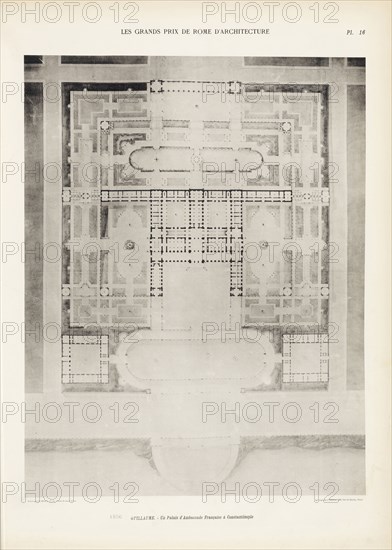 1856 - Guillaume, Un Palais d'Ambassade Francaise a Constantinople, 1856 - Guillaume, Les grands prix de Rome d'architecture