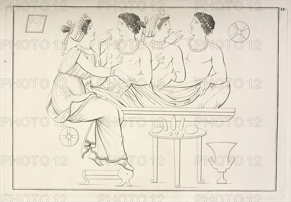 Plate 53, Collection of engravings from ancient vases mostly of pure Greek workmanship discovered in sepulchres in the kingdom