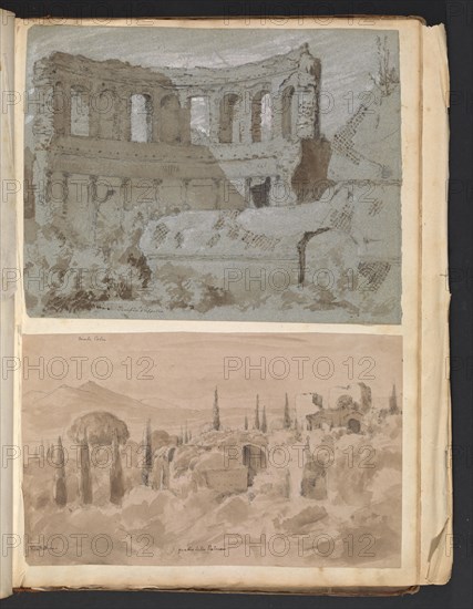 Sketches G. Hayter, Hayter, Sir George, 1792-1871, graphite, ink, watercolor, 1816