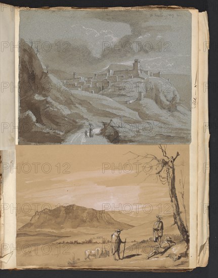 Sketches G. Hayter, Hayter, Sir George, 1792-1871, graphite, ink, watercolor, 1816