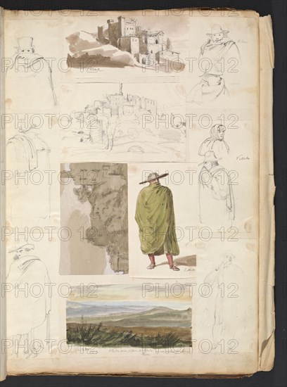 Sketches G. Hayter, Hayter, Sir George, 1792-1871, graphite, ink, watercolor, 1816