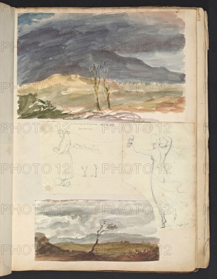 Sketches G. Hayter, Hayter, Sir George, 1792-1871, graphite, ink, watercolor, 1816