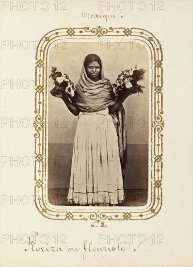 Album of Mexican and French cartes-de-visite, between 1861-1880