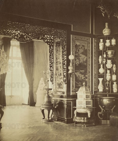 Views of Empress Eugénie's Chinese museum at Fontainebleau, Richebourg, Pierre-Ambrose, ca. 1863