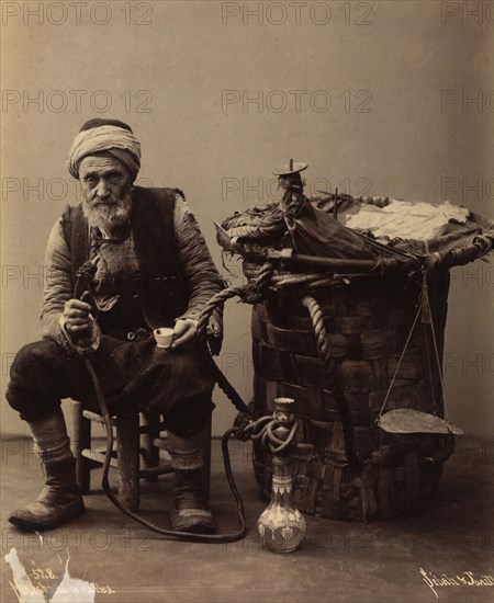 Marchand de dattes, orientalist photography, Sebah and Joaillier, ca. 1870