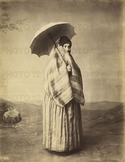 Turkish woman, orientalist photography, Anonymous, ca. 1870