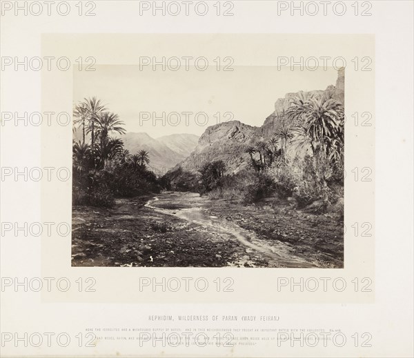 Rephidim, wilderness of Paran, Wady Feiran),orientalist photography, F. Frith, Good, Frank M., 1860s