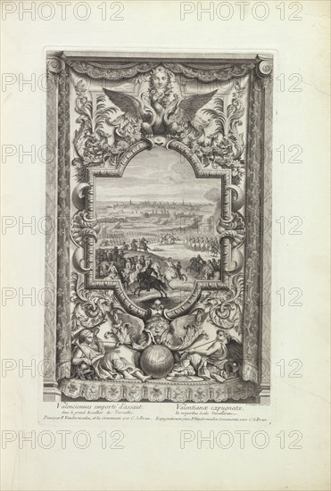 Valenciennes emporté d'assaut, Grand escalier du Château de Versailles dit Escalier des ambassadeurs, Le Brun, Charles, 1619