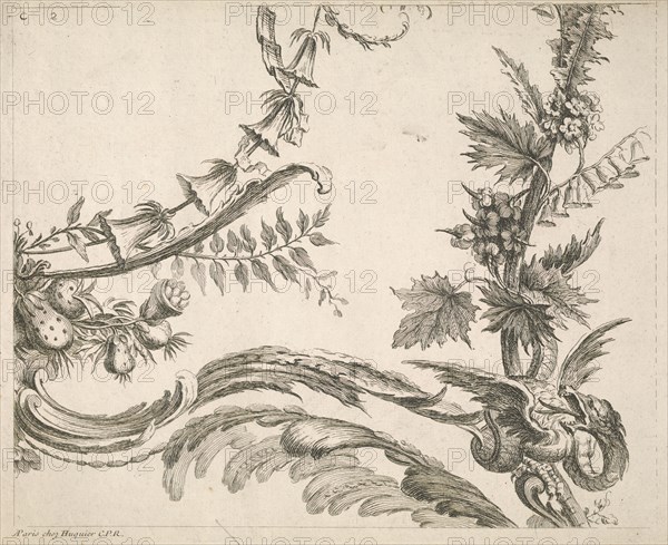 Livre propre à ceux qui veulent apprendre à dessiner l'ornement chinois, Huquier, Gabriel, 1695-1772, ca. 1738