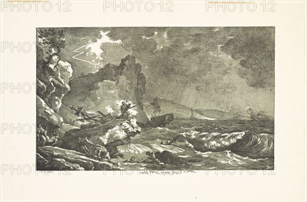 La tempête, Vernet, Carle, 1758-1836, ca. 1810-1836
