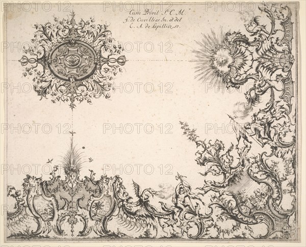 Ornament prints collection, Cuvillies, François d. Aeltere, 1695-1768, ca. 1740