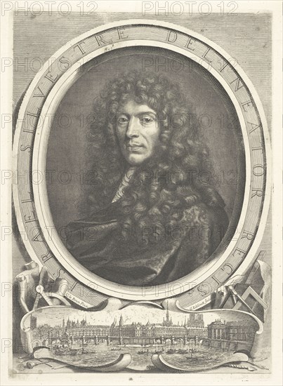 Israel Silvestre delineator regis, Edelinck, Gérard, 1640-1707, Le Brun, Charles, 1619-1690, Engraving, black-and-white, ca