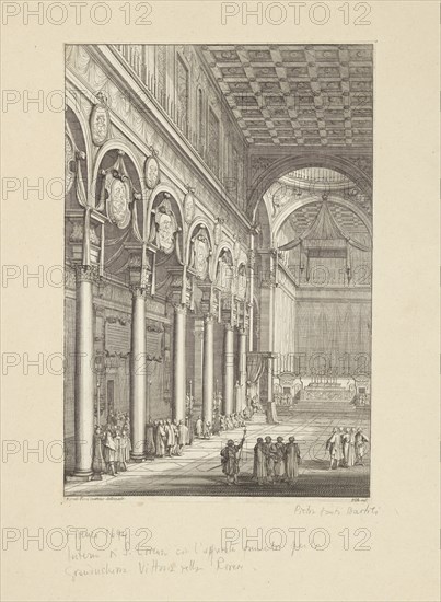 Decoration of the interior of San Lorenzo, Florence, Collection of festival prints, 1530-1887, Bartoli, Pietro Santi, 1635-1700