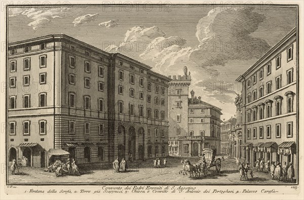 Convento, dei Padri Eremiti di S. Agostino, Delle magnificenze di Roma antica e moderna, Vasi, Giuseppe, 1710-1782, Etching