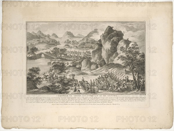 L'empereur va visiter les tombeaux de ses ancêtres, Conquêtes de l'empereur de la Chine and other images of the Chinese emperor