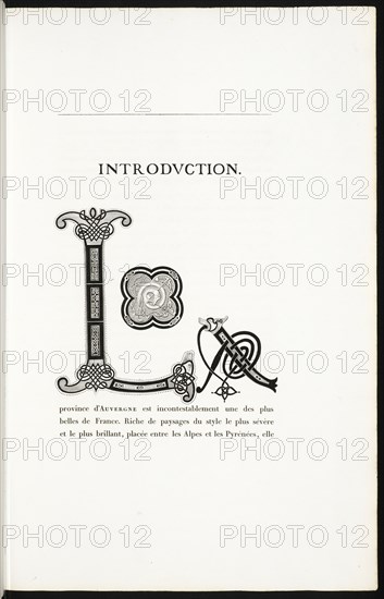 Woodcut initial, Voyages pittoresques et romantiques dans l'ancienne France, Nodier, Charles, 1780-1844, Woodcut, 1829