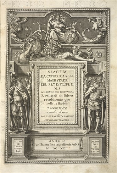 Title page, Viagem da Catholica Real Magestade del Rey D. Filipe II N.S. ao Reyno de Portvgal e rellaçao do solene recebimento