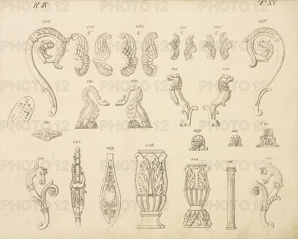 Animal and floral ornaments, Abbildungen von geprägten Ornamenten: Heft I-XII, Bruckmann, Peter, Engraving, between 1815
