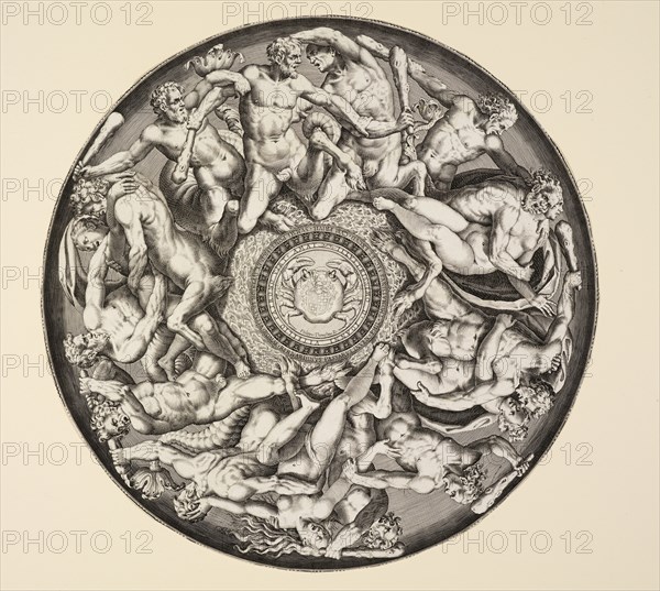 Battle of the Lapiths, Passeri, Bernardino, ca. 1540-1596, Thomassin, Philippe, 1562-1622, Engraving, between 1617 and 1619
