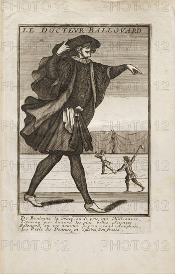 Le Docteur Ballouard, Italian theater prints