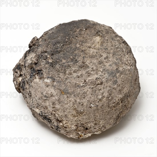 Heavy oxidized plug-like lead object, weight, weight of founding lead metal, cast Conical lead weight