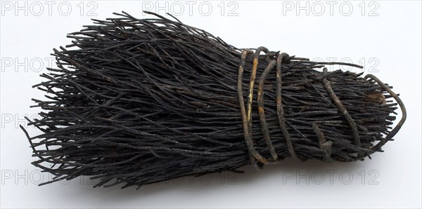 Small broom or sweeper of bundled branches, broom sweeper soil finds vegetable material iron, archeology Rotterdam Soil