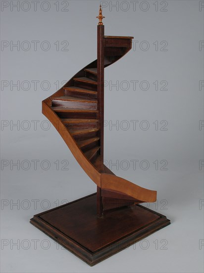 joiner, timmerman: J.J. Kesting (1842 - 1931), Wooden model of spiral staircase, spiral staircase spiral staircase staircase
