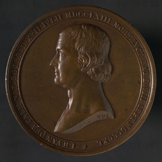 Van der Kellen, Medal on the death of Johannes Hendricus van der Palm on 8 September 1840, death certificate penny footage