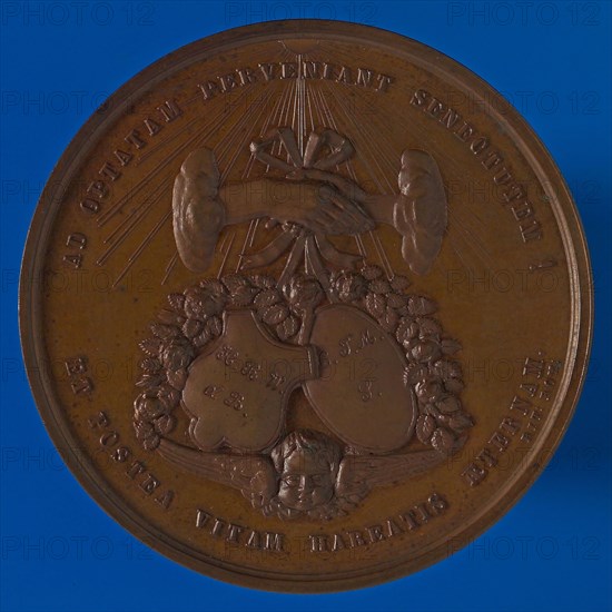 J.P.M. Menger, Medal at the silver wedding feast of H.R.W. De Bruijn (wine buyer in Rotterdam) and C.J.M. Serruijs on August 15