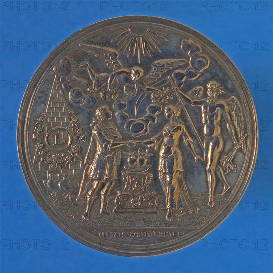 Nico van Swinderen, Wedding medal at the 50-year marriage of Hermanus van de Lande and Adriana de Veth, wedding penny medal