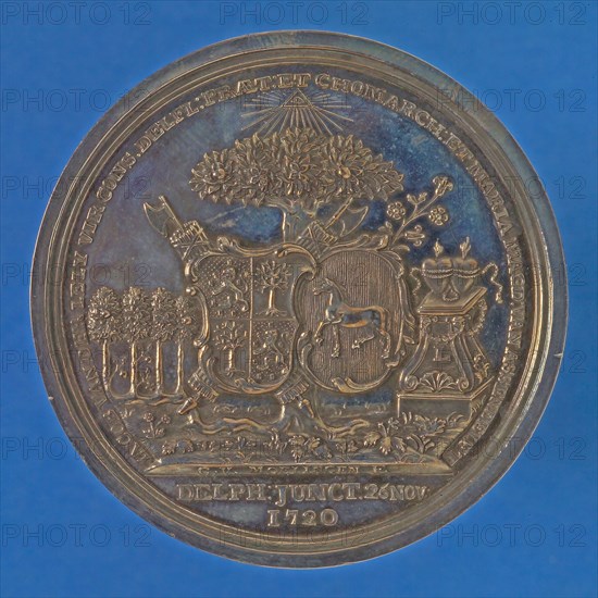 Gijsbert van Moelingen, Medal on the 25th wedding of Jacob van der Lely and Maria Magdalena van Assendelft, wedding medal