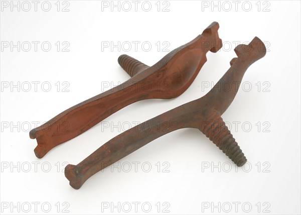 Two-piece bronze mold for spoon, mold casting tool tools kit raw metal bronze, cast Two-piece bronze mold