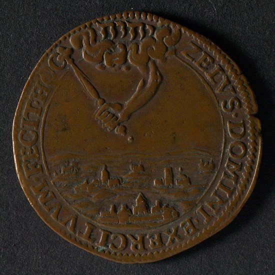 Medal on the conquest of Steenwijk, Ootmarsum and Coevorden, jeton utility medal medal exchange buyer, above three regained