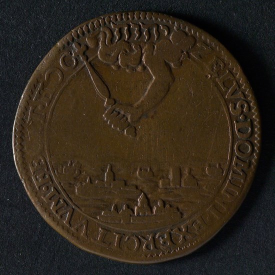 Medal on the conquest of Steenwijk, Ootmarsum and Coevorden, jeton utility medal medal exchange buyer, above three regained