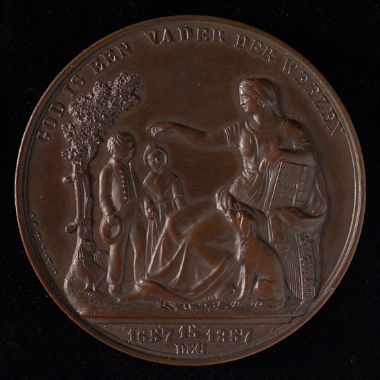 Samuel Cohen Elion, Medal on the 200th anniversary of the Diaconie Orphanage of the Dutch Reformed Church in Amsterdam, penning