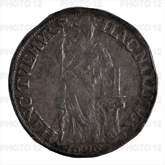 Half-guilder, Friesland, 1696, half-guilder currency money swap silver, HAC NIMMVR - HANC TVEMVR