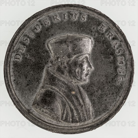 A. Bemme, Medal on Erasmus, penning footage tin, d 0,6 struck, bust Erasmus with beret to the right, DESIDERIUS ERASMUS signed