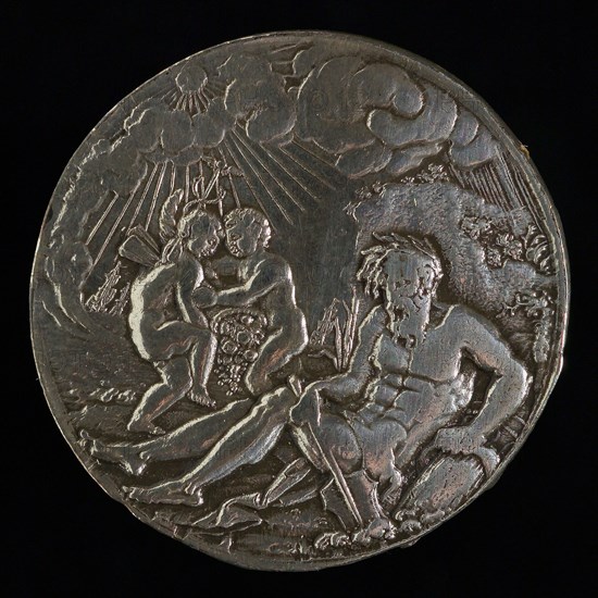 stamp cutter: Daniël Koene, medal with Maasgod and city weapon Rotterdam, tooling medal penning identification carrier silver