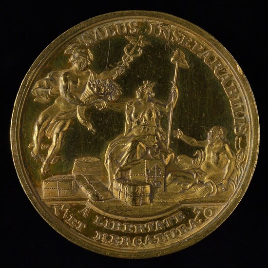 design: Theodoor Victor van Berckel (Den Bosch 1739 - Den Bosch 1808), Medal with city weapon of Rotterdam, tooling medal penny