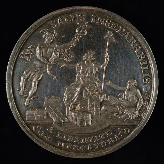 design: Theodoor Victor van Berckel (Den Bosch 1739 - Den Bosch 1808), Medal with city weapon of Rotterdam, tooling medal penny