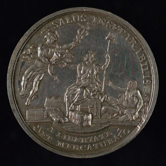 design: Theodoor Victor van Berckel (Den Bosch 1739 - Den Bosch 1808), Medal with city weapon of Rotterdam, tooling medal penny