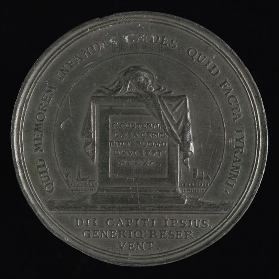 Jan Smeltzing I, Medal on the plunder of the house of Baljuw Jacob van Zuylen van Nijevelt at the Leuvehaven in Rotterdam