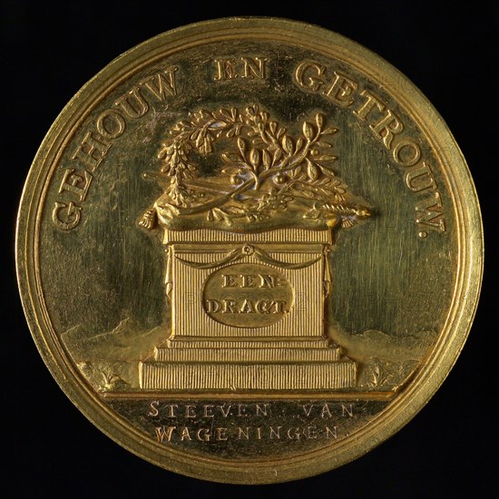 Medal on the preserved tranquility in the city of Rotterdam, penning footage gold, Weapon of Rotterdam between S and C, Senatu