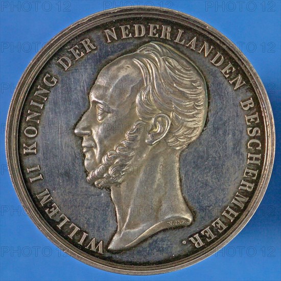 David van der Kellen, Price medal in honor of King Willem II as patron of the Royal Dutch Yacht Club, price medal medal silver