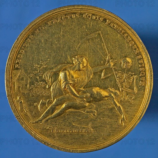 J.G. Holtzhey, Price medal on the foundation of the Society for the Rescue of Drenkelingen in Amsterdam, price medal, gold