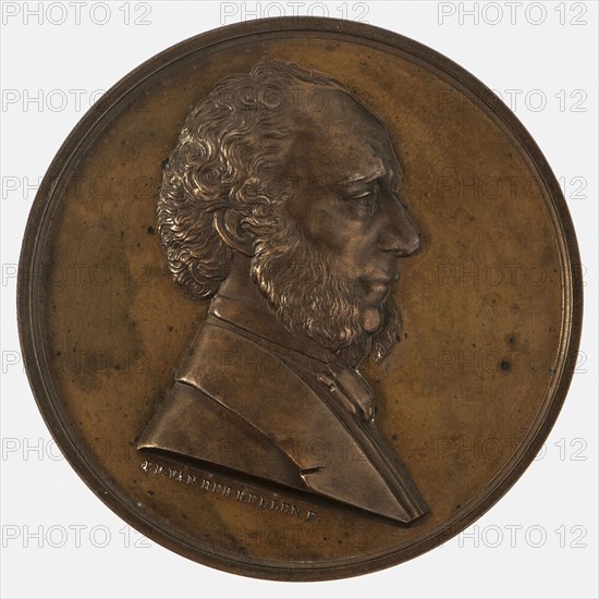 Johan Philip van der Kellen, Medal in honor of Mr. Dr. S.C. Snellen van Vollenhoven, penning visual material bronze, right-reed