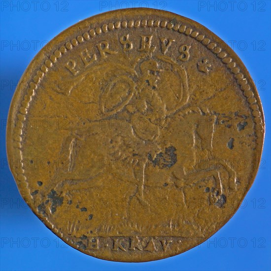 Hans Krauwinckel, Nuremberg play medal, play medal utility medal medal exchange buyer, Perseus on his winged horse to the right