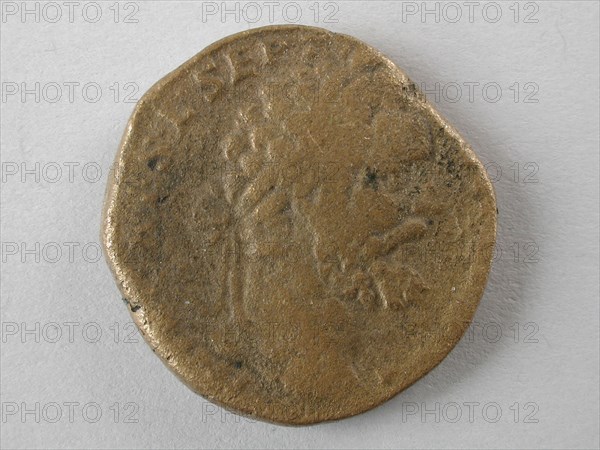 Sestertius, of Emperor Septimus Severus, 193-211, sestertius coin money swap soil find bronze metal, minted Roman coin