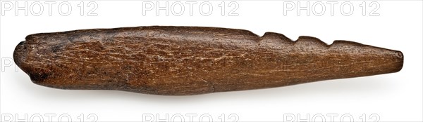 Legs pointed with three barbs, pointed harpoon soil found bone, sawn cut cut Late stone age archeology Maglemose culture