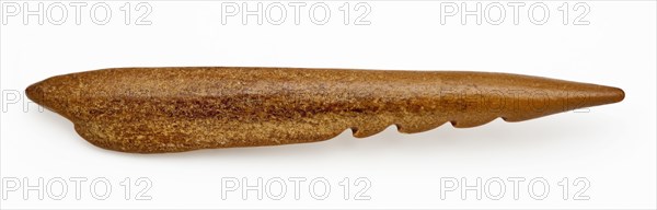 Legs pointed with four barbs, pointed harpoon soil found leg, sawn cut ground Late stone age archeology Maglemose culture